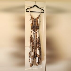 Michael Kors Maxi Dress, White, Gold, Black